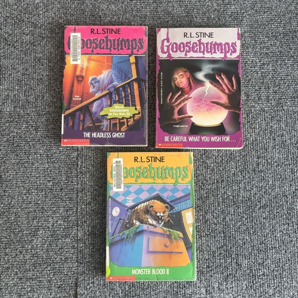 R.L. Stine Goosebumps 1st Print Lot of 3 Books Vintage 90's #18, 37 & 12
